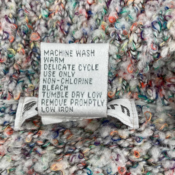 Dressbarn 1X Fuzzy Multicolor Fiber Collared Button-Up Cardigan - Picture 9 of 11